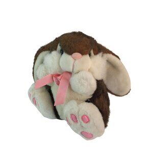 MTY International Brown White‎ Easter Bunny Rabbit Plush 9" Stuffed Animal Toy